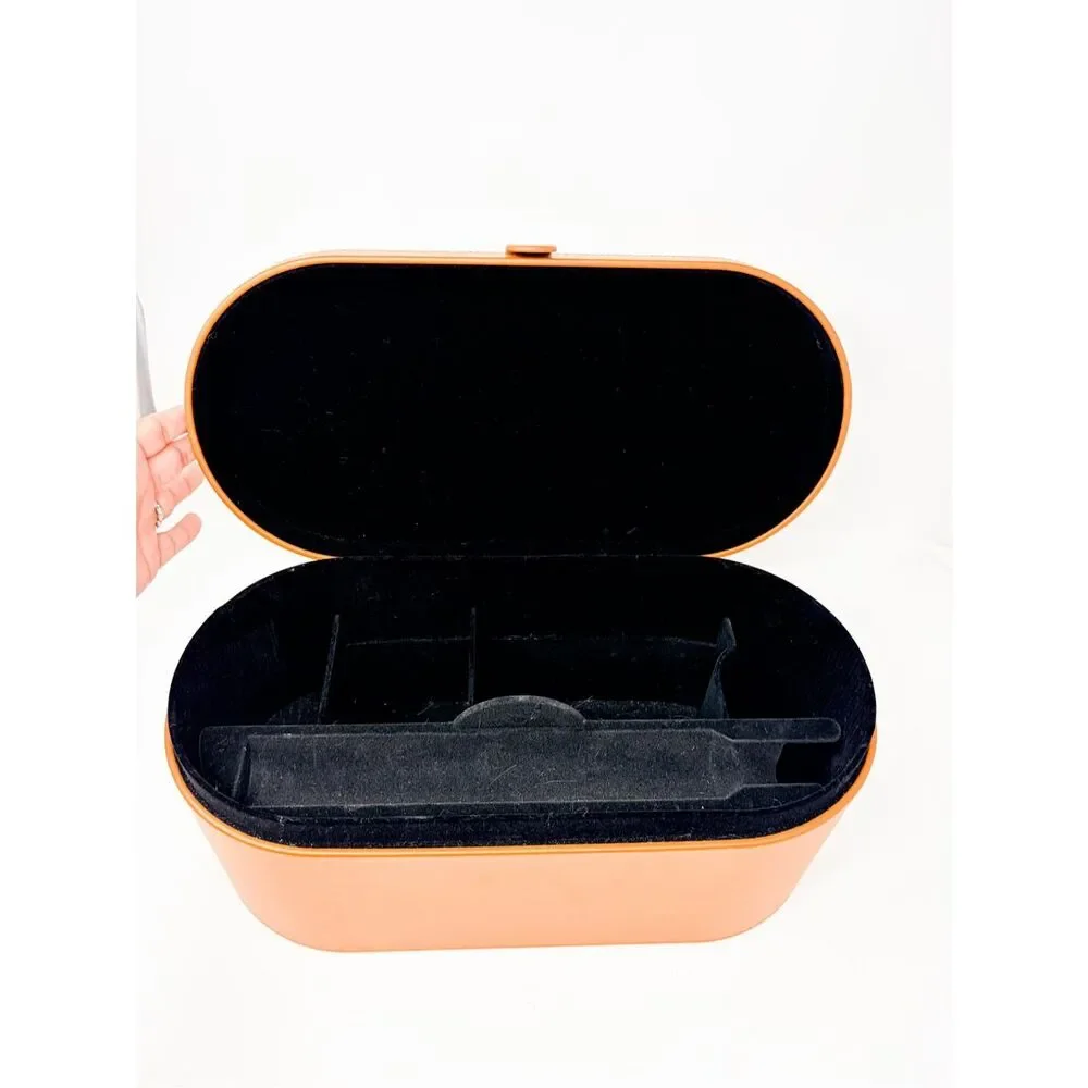 Dyson Airwrap Styler Leather Storage Hard Box Case Only Tan Large